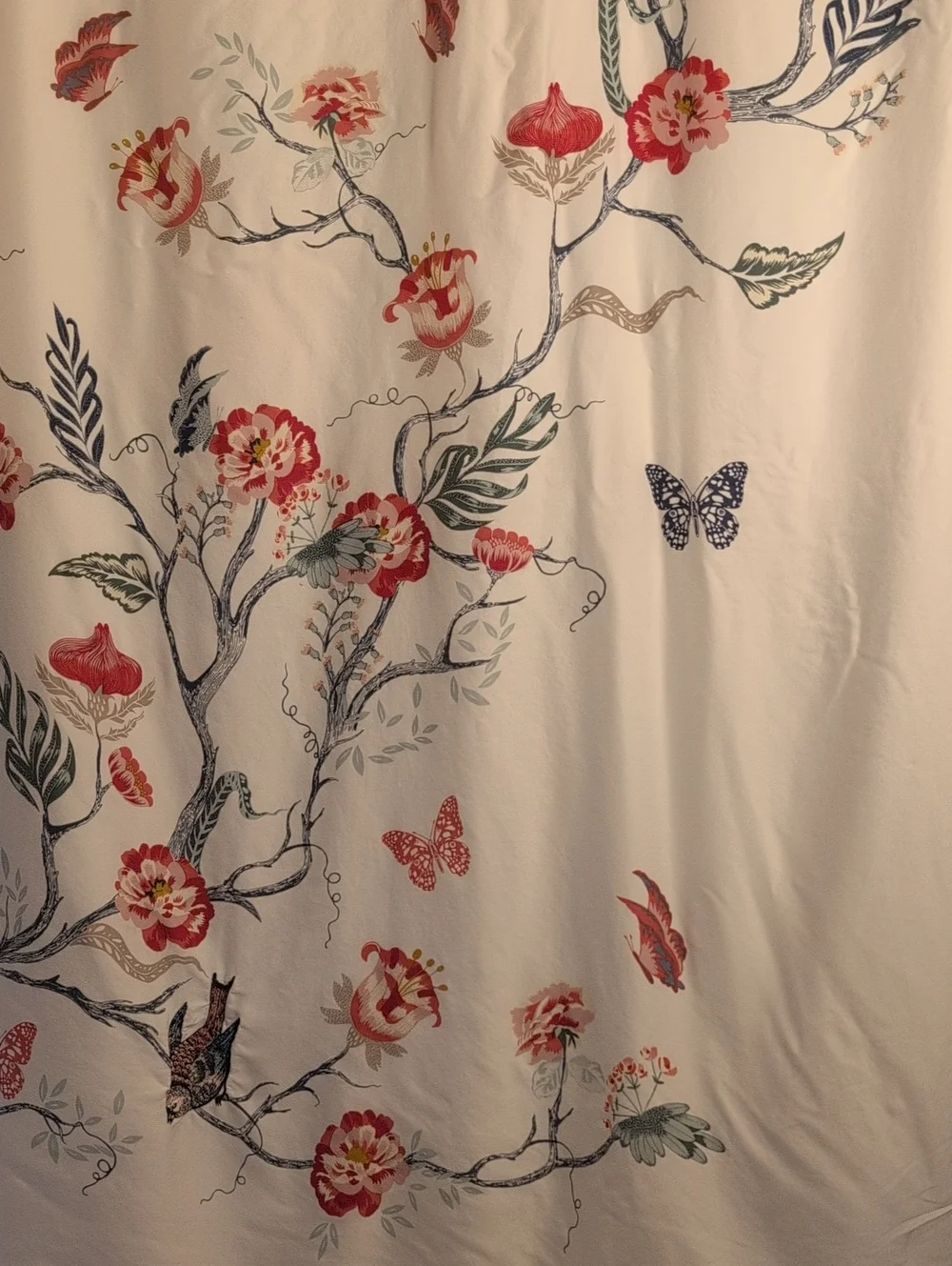 IKEA JÄTTELILJA Botanical Floral & Butterfly Duvet Cover Queen/Full